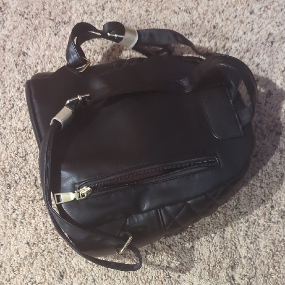 Chic Black Quilted Women's Backpack New Without Tags(New Without Tags) - Picture 8 of 10